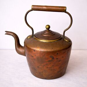 Beautiful antique copper kettle Estate sale find English home